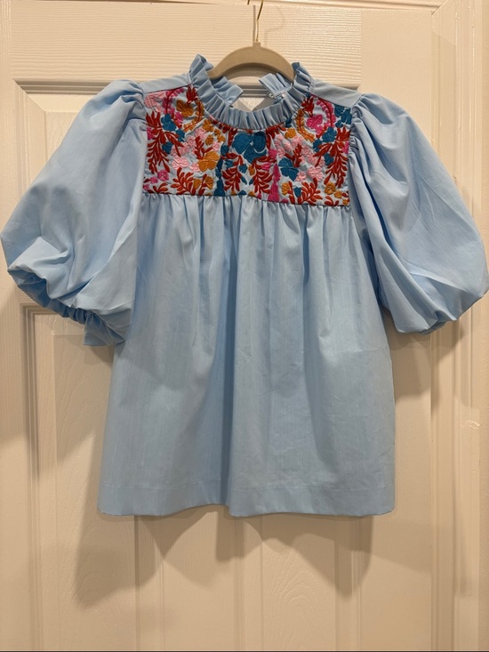 THML Tops - THML Light Blue Puff Sleeve, small